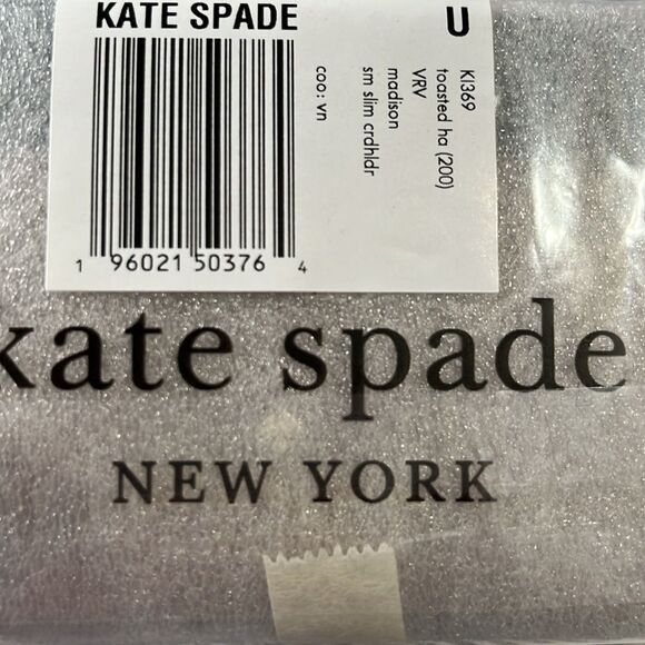 Kate Spade ♠️ Madison Small Slim Card Holder Toasted Hazelnut Multi 
NWT - Picture 7 of 7
